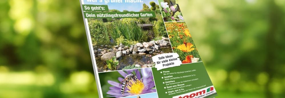 Titelseite des Magazins "RESPEKT, wer's grüner macht." mit dem Titel "Dein nützlingsfreundlicher Garten"